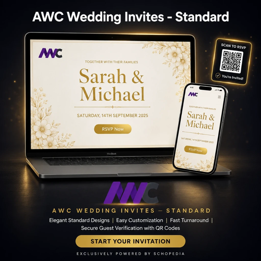 AWC Wedding Invites - Standard
