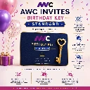 AWC Invites Birthday Key - Standard