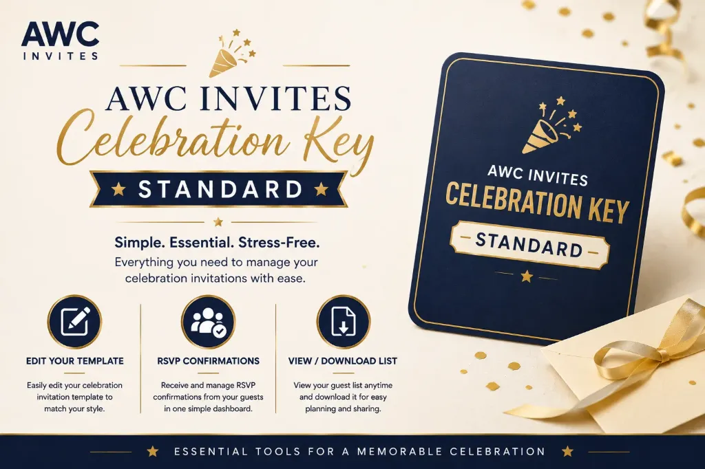 AWC Invite Celebration Key - Standard