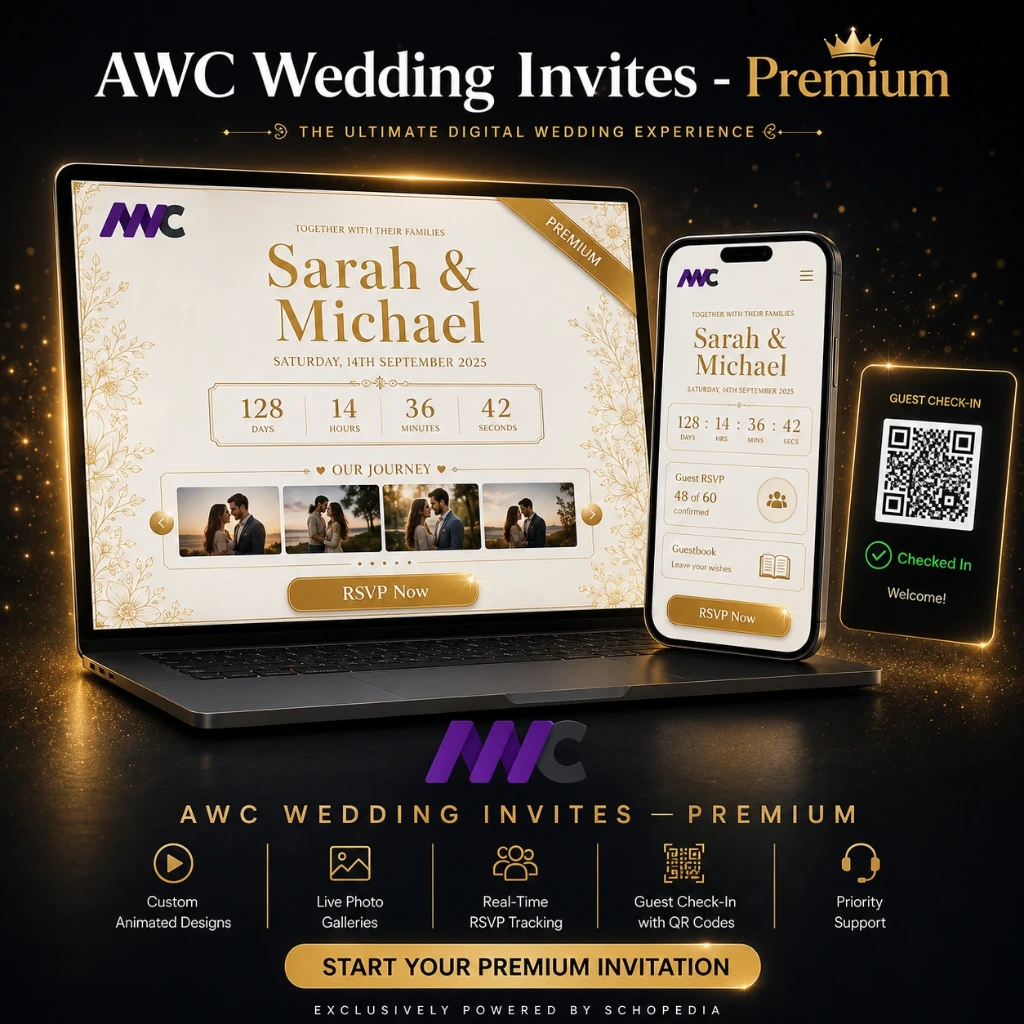 AWC Invites Wedding Key - Premium