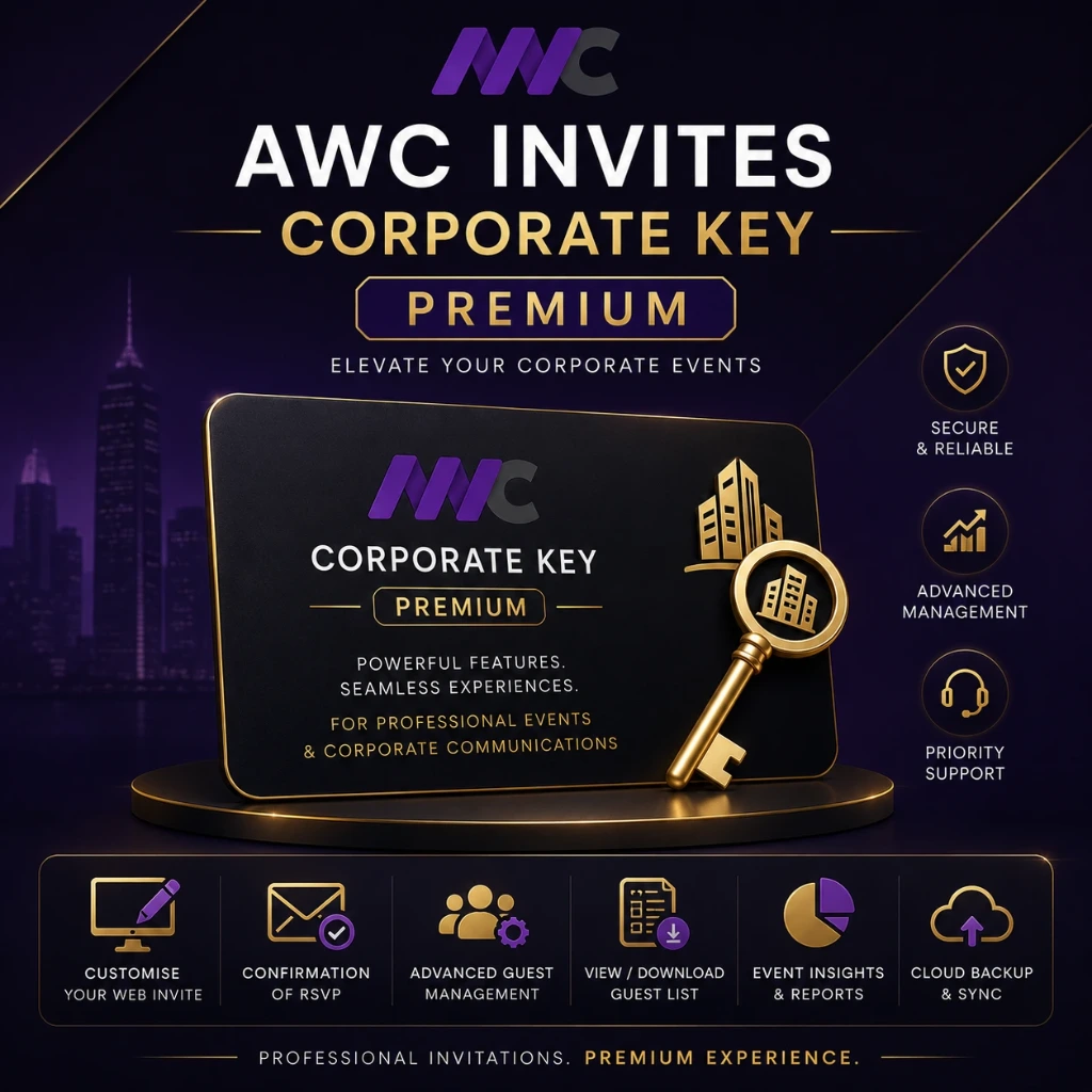 AWC Invites Corporate Key - Premium